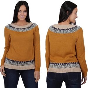 Inca Fashions Peruvian Alpaca Fair-Aisle Sweater M